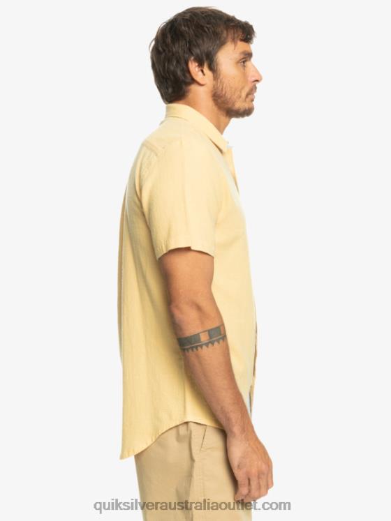 Quiksilver Men Time Box Short Sleeve Shirt H2N4B1361 wheat