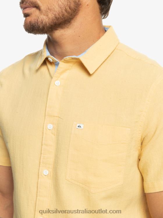 Quiksilver Men Time Box Short Sleeve Shirt H2N4B1361 wheat
