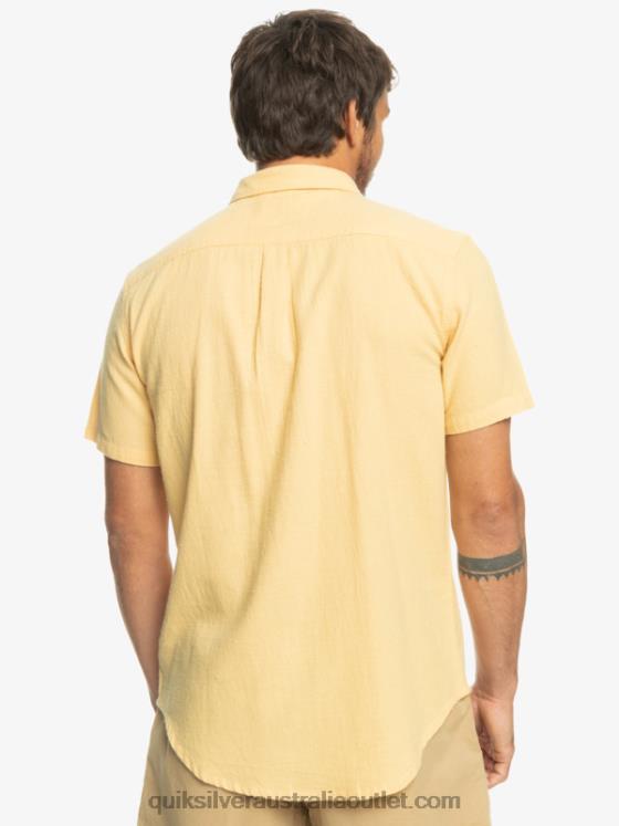 Quiksilver Men Time Box Short Sleeve Shirt H2N4B1361 wheat