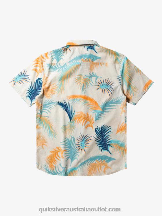 Quiksilver Men Tropical Glitch Short Sleeve Shirt H2N4B550 birch tropical glitch