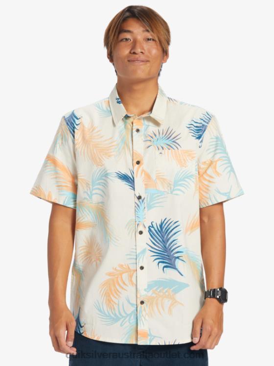 Quiksilver Men Tropical Glitch Short Sleeve Shirt H2N4B550 birch tropical glitch