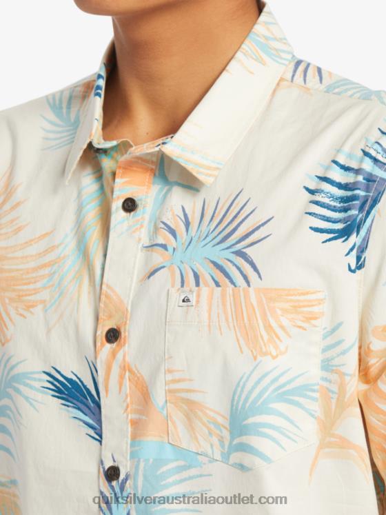 Quiksilver Men Tropical Glitch Short Sleeve Shirt H2N4B550 birch tropical glitch