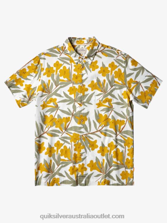 Quiksilver Men Waterman Around Bush Short Sleeve Shirt H2N4B472 tea around town
