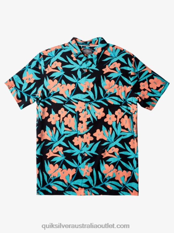 Quiksilver Men Waterman Around Bush Short Sleeve Shirt H2N4B474 black around bush