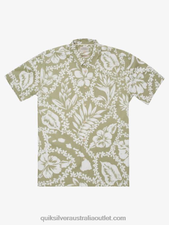 Quiksilver Men Waterman Arrival Lei Short Sleeve Shirt H2N4B1107 tea arrival lei