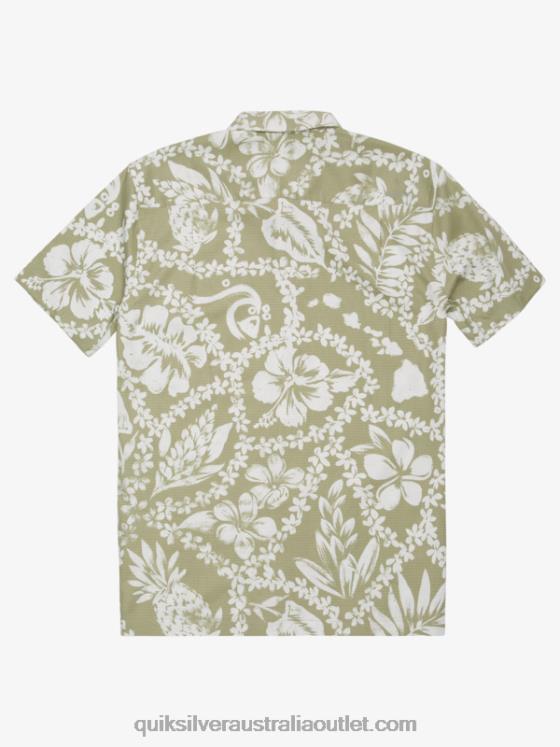 Quiksilver Men Waterman Arrival Lei Short Sleeve Shirt H2N4B1107 tea arrival lei