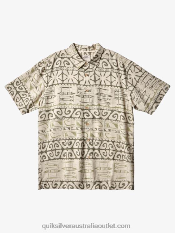 Quiksilver Men Waterman At Trees Short Sleeve Shirt H2N4B291 tea at trees