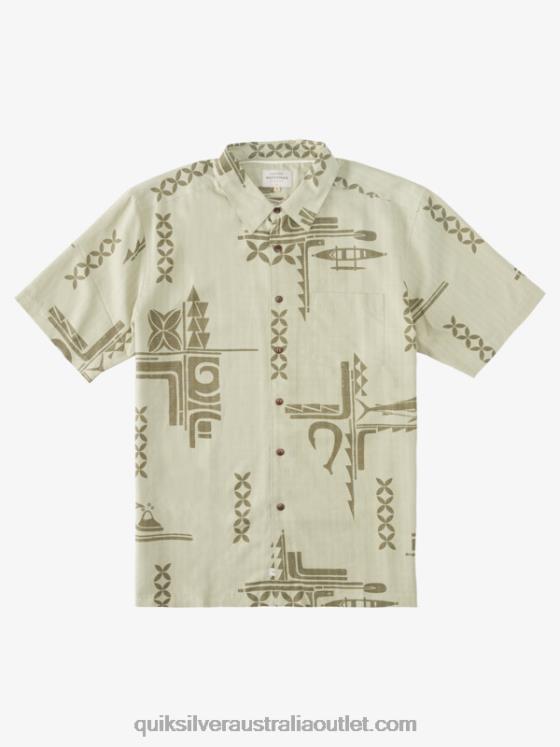 Quiksilver Men Waterman Big Catch Short Sleeve Shirt H2N4B863 tea big catch