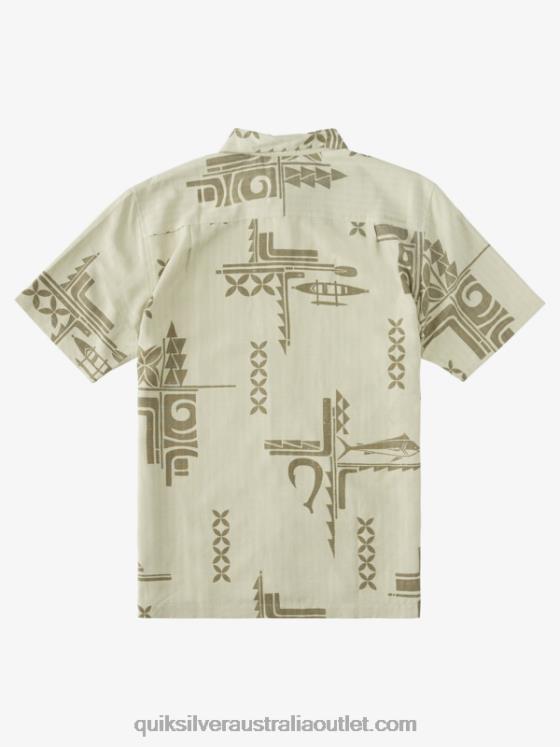 Quiksilver Men Waterman Big Catch Short Sleeve Shirt H2N4B863 tea big catch