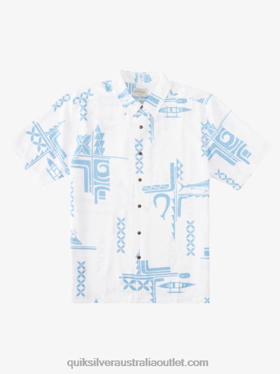 Quiksilver Men Waterman Big Catch Short Sleeve Shirt H2N4B864 dusk blue big catch