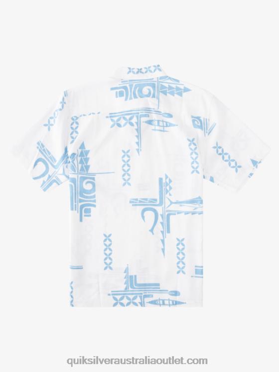 Quiksilver Men Waterman Big Catch Short Sleeve Shirt H2N4B864 dusk blue big catch