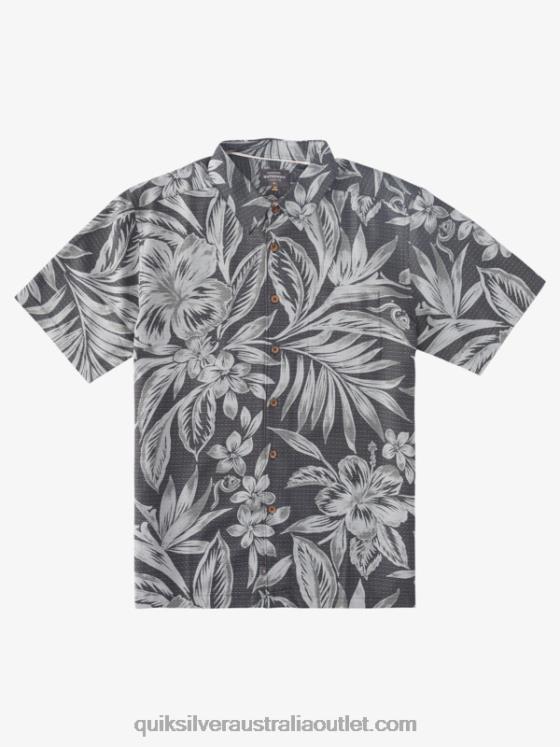 Quiksilver Men Waterman Brunch Time Short Sleeve Shirt H2N4B1336 black brunch days