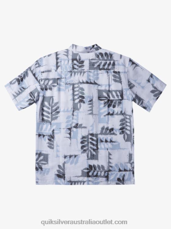Quiksilver Men Waterman Canoes Reef Technical Short Sleeve Shirt H2N4B398 white canoes reef w