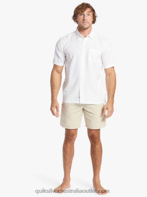 Quiksilver Men Waterman Centinela Premium Anti-Wrinkle Shirt H2N4B1300 white centinella