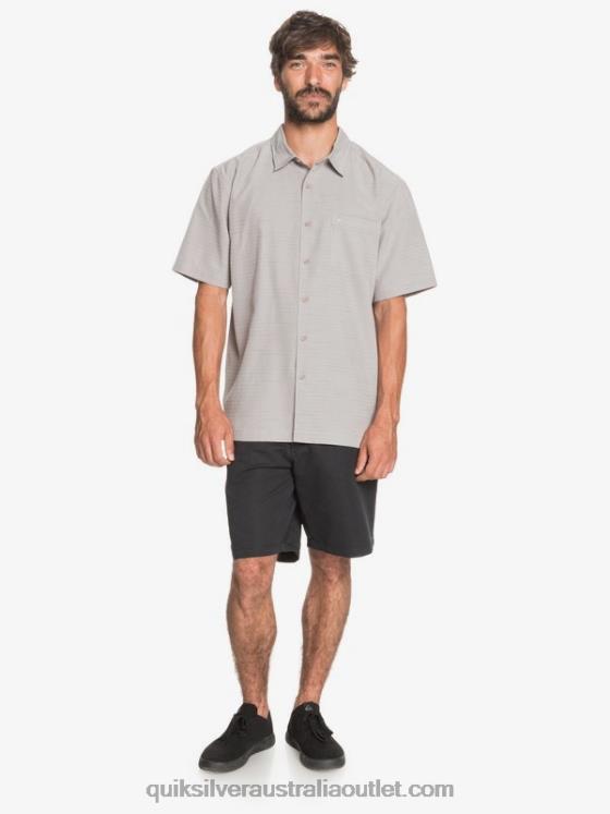 Quiksilver Men Waterman Centinela Premium Anti-Wrinkle Shirt H2N4B1301 flint gray centinella