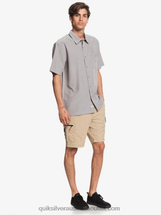 Quiksilver Men Waterman Centinela Premium Anti-Wrinkle Shirt H2N4B1301 flint gray centinella