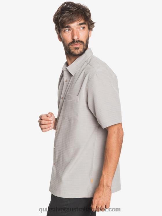 Quiksilver Men Waterman Centinela Premium Anti-Wrinkle Shirt H2N4B1301 flint gray centinella