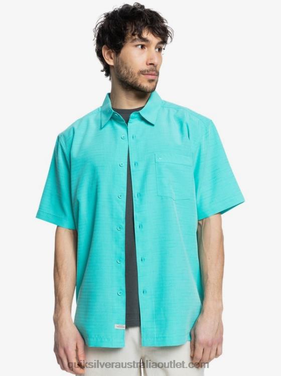 Quiksilver Men Waterman Centinela Premium Anti-Wrinkle Shirt H2N4B1308 blue turquiose centinella