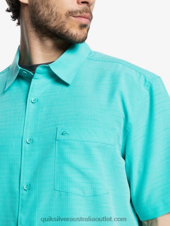 Quiksilver Men Waterman Centinela Premium Anti-Wrinkle Shirt H2N4B1308 blue turquiose centinella