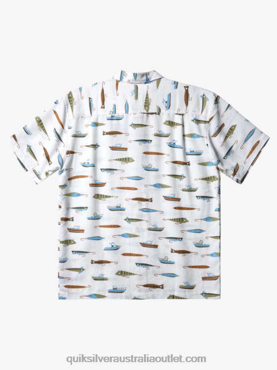 Quiksilver Men Waterman Drag Week Technical Short Sleeve Shirt H2N4B440 tea drag week w