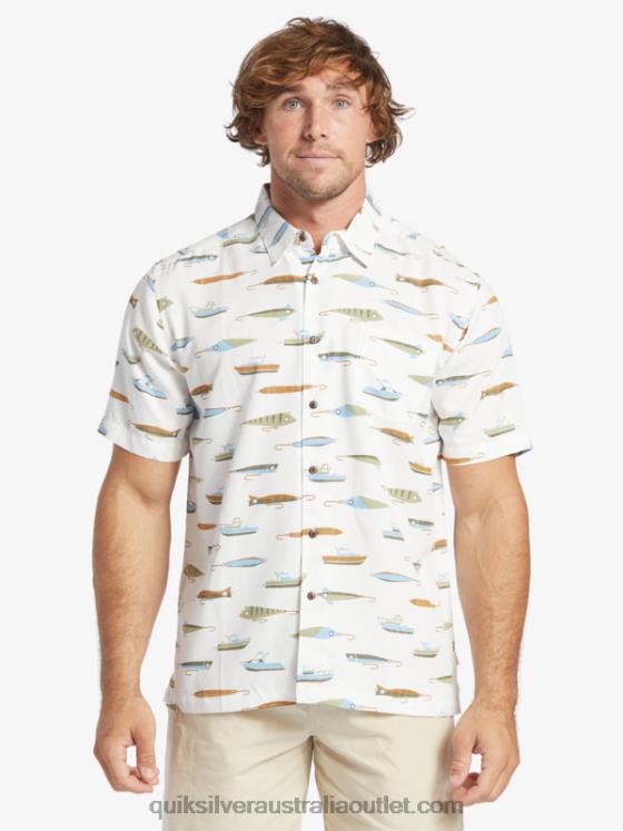 Quiksilver Men Waterman Drag Week Technical Short Sleeve Shirt H2N4B440 tea drag week w