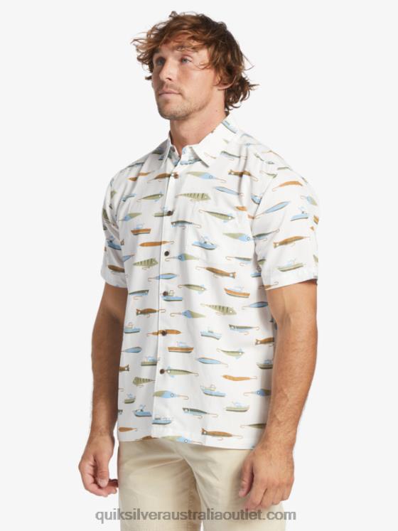 Quiksilver Men Waterman Drag Week Technical Short Sleeve Shirt H2N4B440 tea drag week w