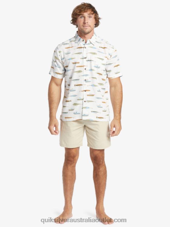 Quiksilver Men Waterman Drag Week Technical Short Sleeve Shirt H2N4B440 tea drag week w