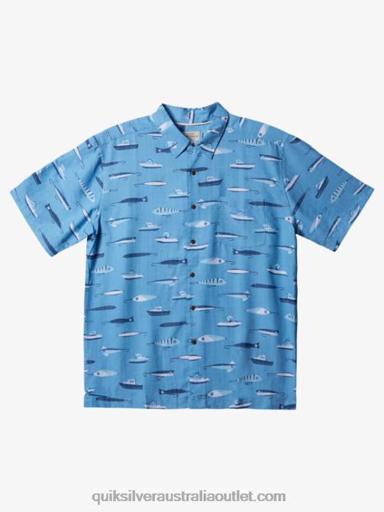 Quiksilver Men Waterman Drag Week Technical Short Sleeve Shirt H2N4B442 dusk blue drag week w