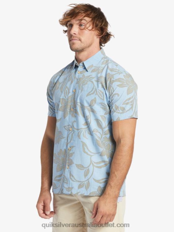 Quiksilver Men Waterman Every Weekend Short Sleeve Shirt H2N4B289 dusk blue every weekend w