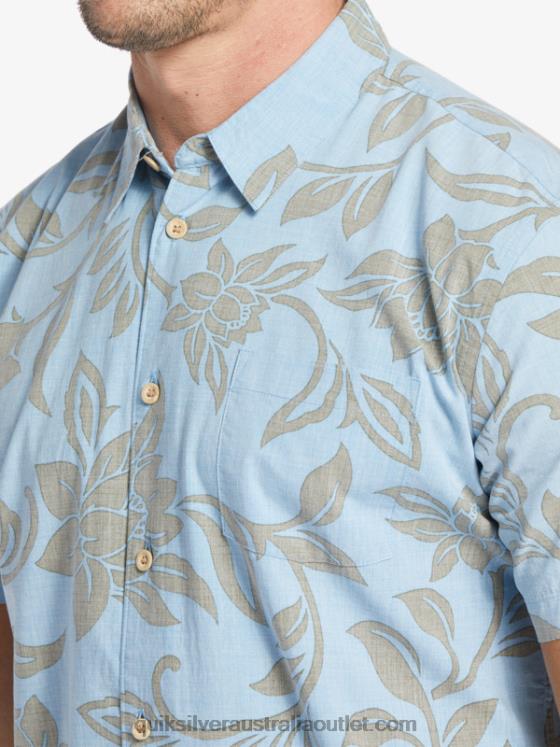 Quiksilver Men Waterman Every Weekend Short Sleeve Shirt H2N4B289 dusk blue every weekend w