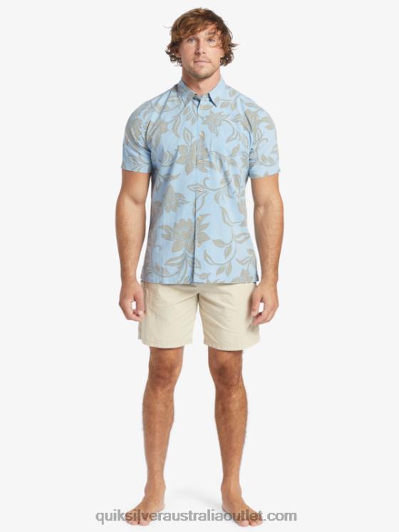 Quiksilver Men Waterman Every Weekend Short Sleeve Shirt H2N4B289 dusk blue every weekend w