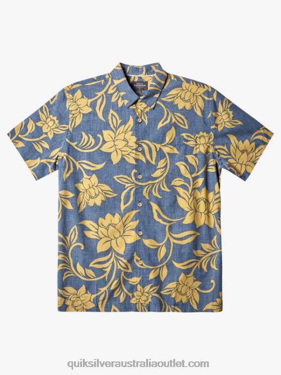 Quiksilver Men Waterman Every Weekend Short Sleeve Shirt H2N4B290 ensign blue every weekend w
