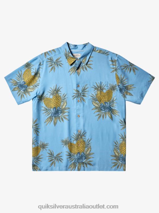 Quiksilver Men Waterman Field Work Short Sleeve Shirt H2N4B448 dusk blue field work