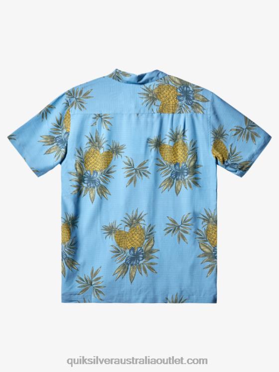 Quiksilver Men Waterman Field Work Short Sleeve Shirt H2N4B448 dusk blue field work