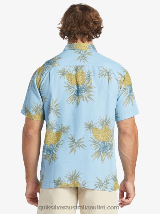 Quiksilver Men Waterman Field Work Short Sleeve Shirt H2N4B448 dusk blue field work