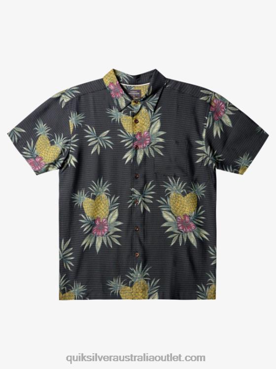 Quiksilver Men Waterman Field Work Short Sleeve Shirt H2N4B449 black field work