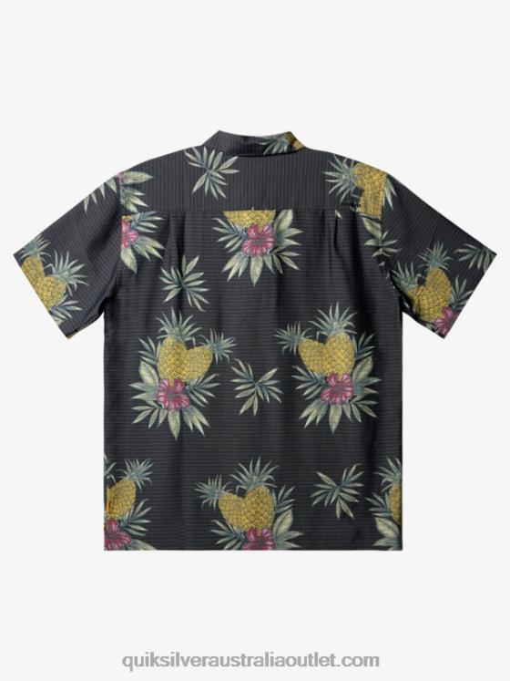 Quiksilver Men Waterman Field Work Short Sleeve Shirt H2N4B449 black field work
