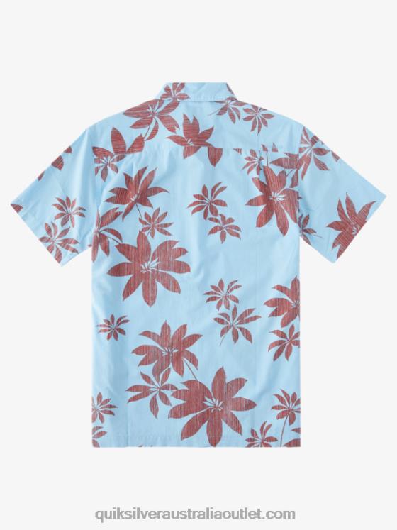 Quiksilver Men Waterman Hot Nights Short Sleeve Shirt H2N4B1487 dusk blue hot nights