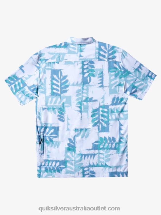 Quiksilver Men Waterman Kailua Cruiser Technical Short Sleeve UPF 50 Surf Shirt H2N4B157 aquatic kailua
