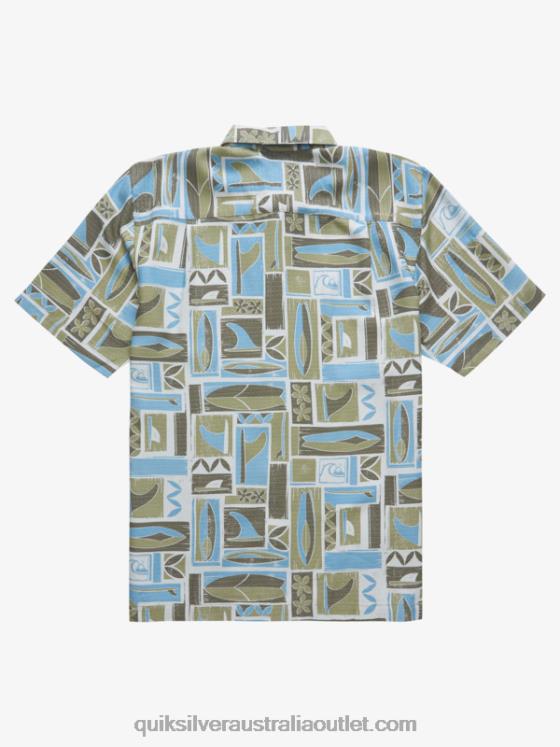 Quiksilver Men Waterman Kapua Short Sleeve Shirt H2N4B1890 dusty olivekapua