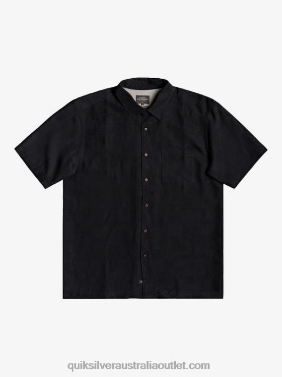 Quiksilver Men Waterman Kelpies Bay Short Sleeve Shirt H2N4B1357 black