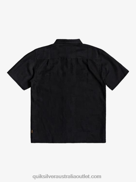 Quiksilver Men Waterman Kelpies Bay Short Sleeve Shirt H2N4B1357 black