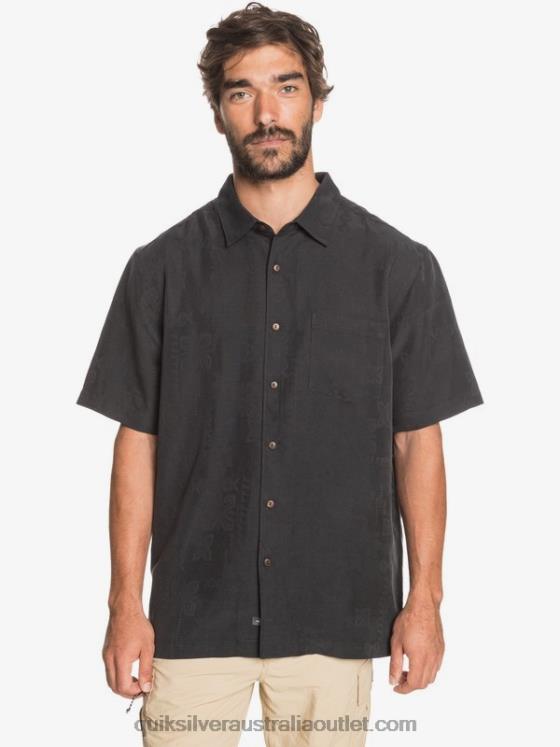 Quiksilver Men Waterman Kelpies Bay Short Sleeve Shirt H2N4B1357 black