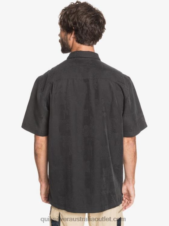 Quiksilver Men Waterman Kelpies Bay Short Sleeve Shirt H2N4B1357 black