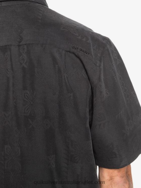 Quiksilver Men Waterman Kelpies Bay Short Sleeve Shirt H2N4B1357 black