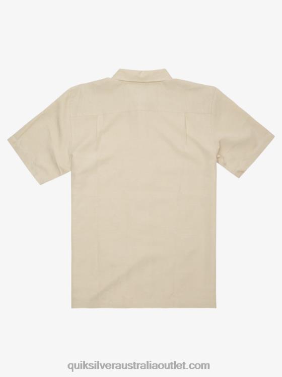 Quiksilver Men Waterman Kelpies Bay Short Sleeve Shirt H2N4B1359 brown rice