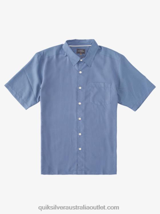 Quiksilver Men Waterman Kings Cliff Short Sleeve Shirt H2N4B282 ensign blue kings cliff