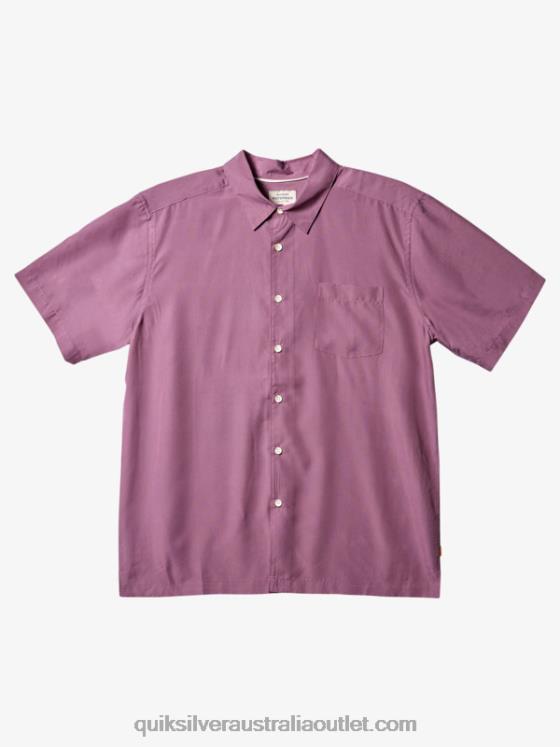 Quiksilver Men Waterman Kings Cliff Short Sleeve Shirt H2N4B284 mellow mauve kingscliff