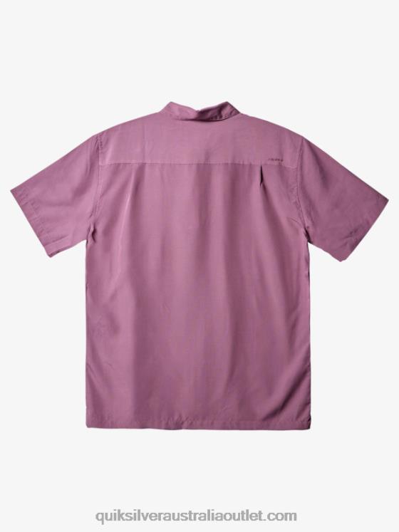 Quiksilver Men Waterman Kings Cliff Short Sleeve Shirt H2N4B284 mellow mauve kingscliff