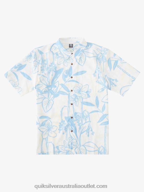 Quiksilver Men Waterman Loose Ways Hawaiian Shirt H2N4B1327 white loose ways